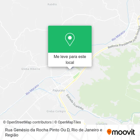 Rua Genésio da Rocha Pinto Ou D mapa