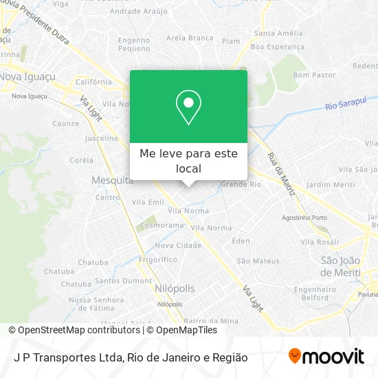 J P Transportes Ltda mapa