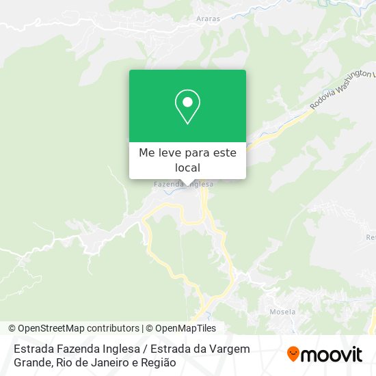 Estrada Fazenda Inglesa / Estrada da Vargem Grande mapa