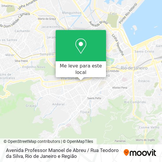 Avenida Professor Manoel de Abreu / Rua Teodoro da Silva mapa