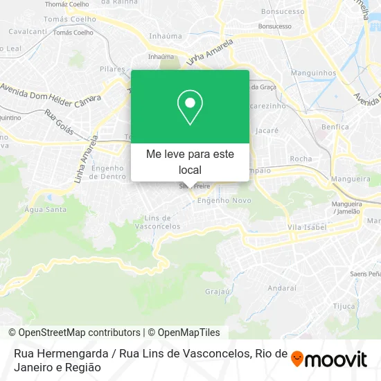 Rua Hermengarda / Rua Lins de Vasconcelos mapa