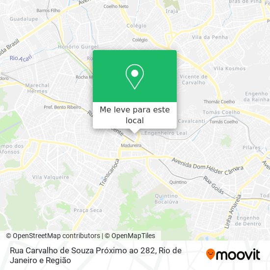 Rua Carvalho de Souza Próximo ao 282 mapa
