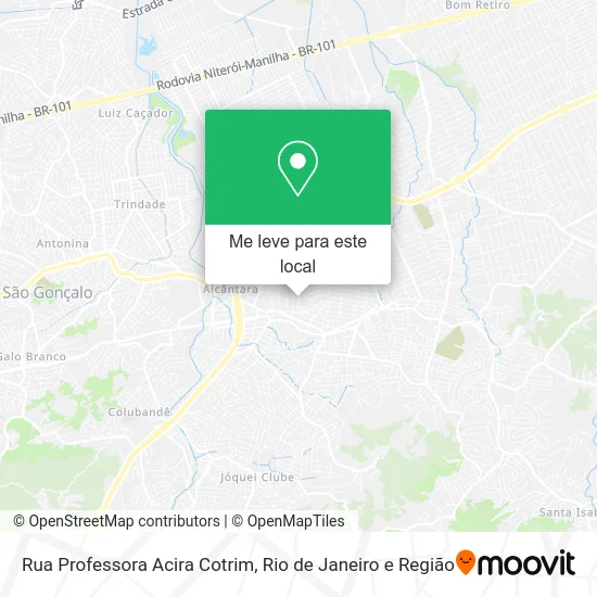 Rua Professora Acira Cotrim mapa