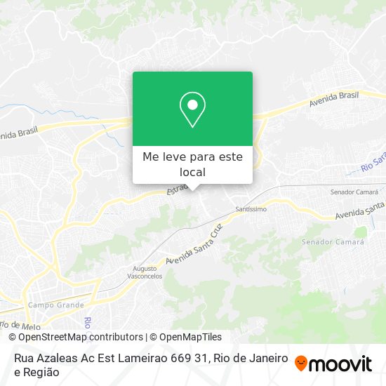 Rua Azaleas Ac Est Lameirao 669 31 mapa