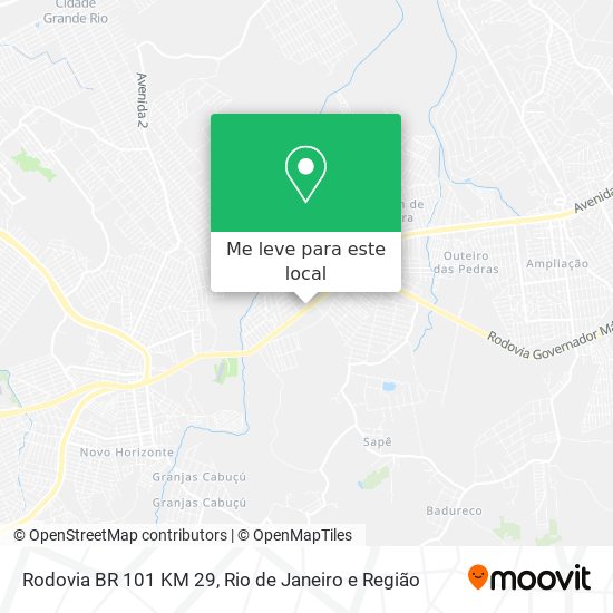 Rodovia BR 101 KM 29 mapa