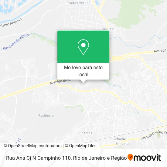 Rua Ana Cj N Campinho 110 mapa