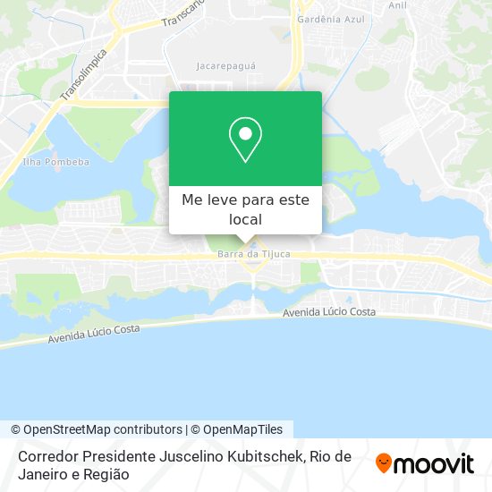 Corredor Presidente Juscelino Kubitschek mapa