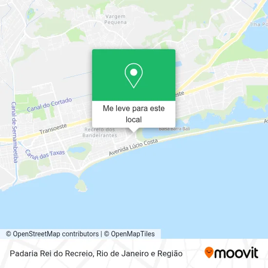 Padaria Rei do Recreio mapa