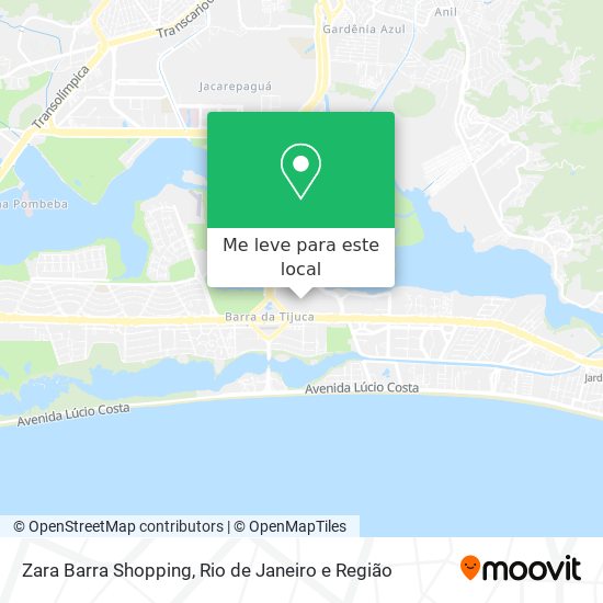 Zara Barra Shopping mapa
