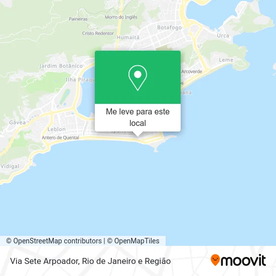 Via Sete Arpoador mapa