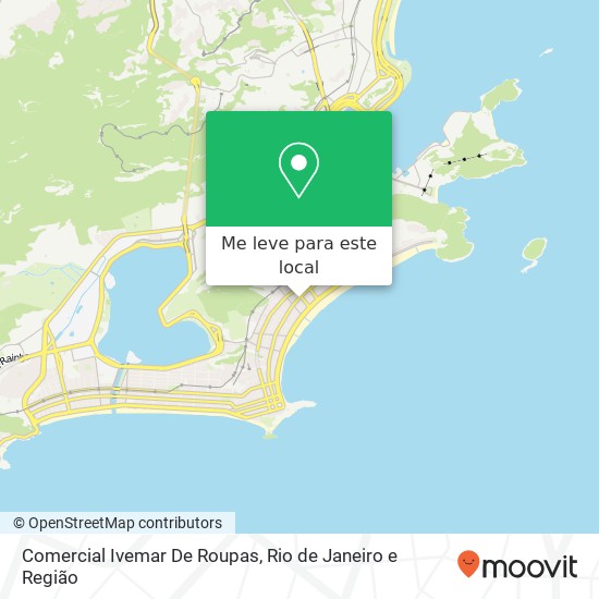 Comercial Ivemar De Roupas, Avenida Nossa Senhora de Copacabana, 647 Copacabana Rio de Janeiro-RJ 22050-002 mapa
