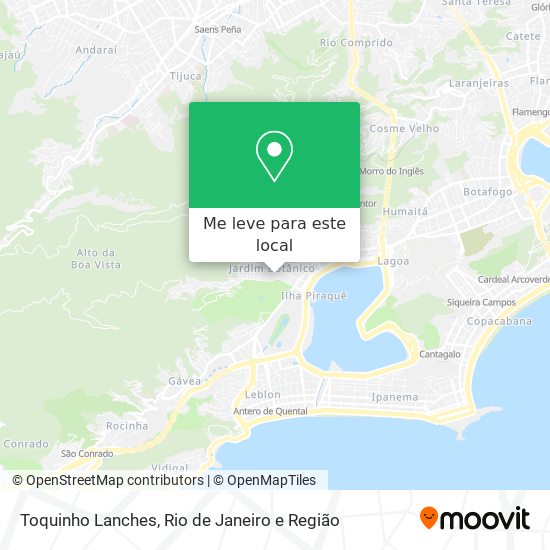 Toquinho Lanches mapa
