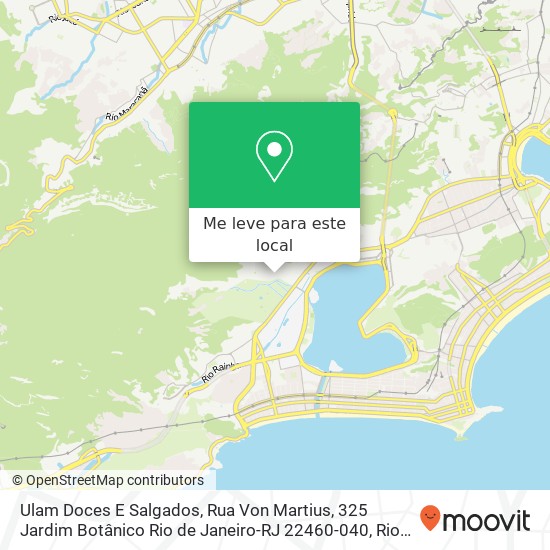 Ulam Doces E Salgados, Rua Von Martius, 325 Jardim Botânico Rio de Janeiro-RJ 22460-040 mapa