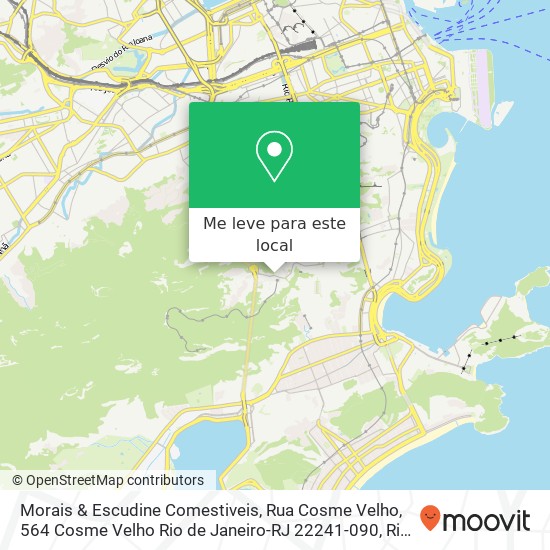Morais & Escudine Comestiveis, Rua Cosme Velho, 564 Cosme Velho Rio de Janeiro-RJ 22241-090 mapa
