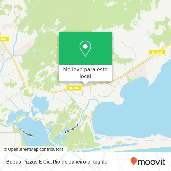 Bubus Pizzas E Cia, Rodovia Ernani do Amaral Peixoto São José do Imbassaí Maricá-RJ 24900-000 mapa