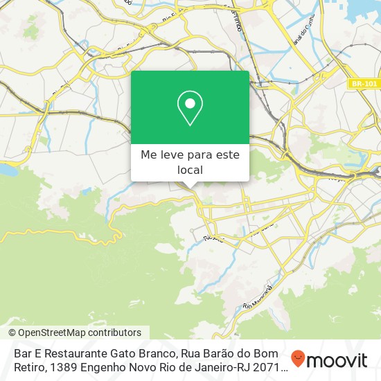 Bar E Restaurante Gato Branco, Rua Barão do Bom Retiro, 1389 Engenho Novo Rio de Janeiro-RJ 20715-005 mapa