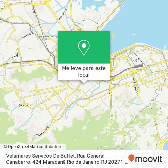 Velamares Servicos De Buffet, Rua General Canabarro, 424 Maracanã Rio de Janeiro-RJ 20271-205 mapa