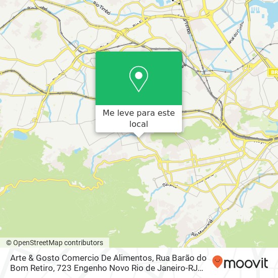 Arte & Gosto Comercio De Alimentos, Rua Barão do Bom Retiro, 723 Engenho Novo Rio de Janeiro-RJ 20715-002 mapa