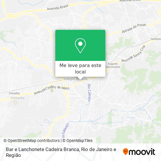 Bar e Lanchonete Cadeira Branca mapa