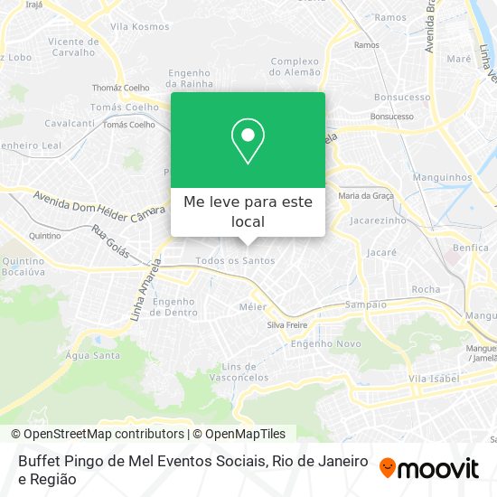 Buffet Pingo de Mel Eventos Sociais mapa