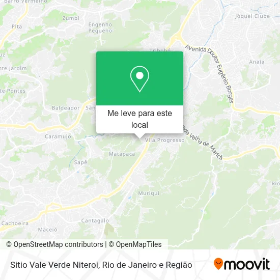 Sitio Vale Verde Niteroi mapa