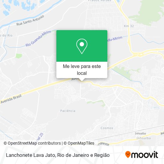 Lanchonete Lava Jato mapa