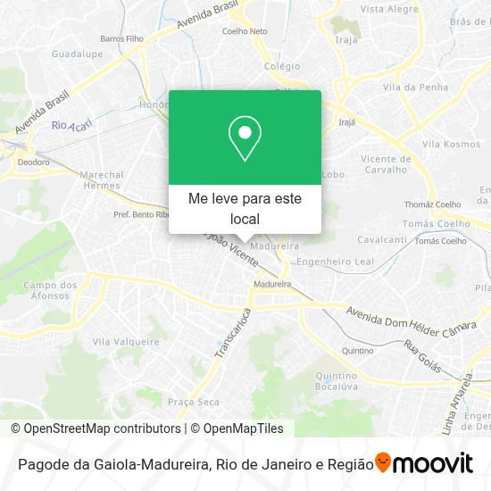 Pagode da Gaiola-Madureira mapa
