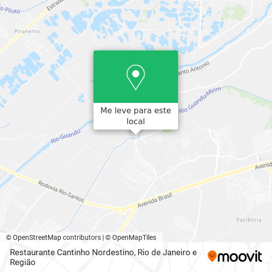 Restaurante Cantinho Nordestino mapa