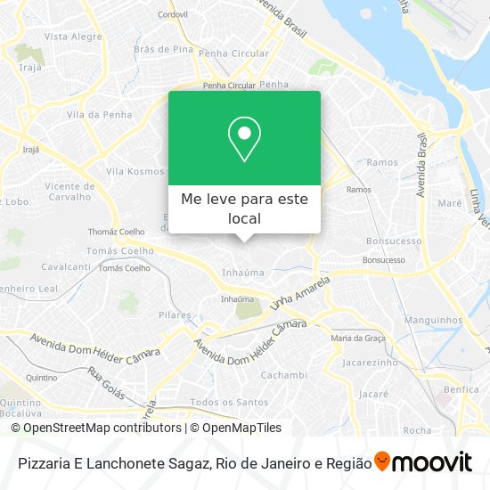 Pizzaria E Lanchonete Sagaz mapa