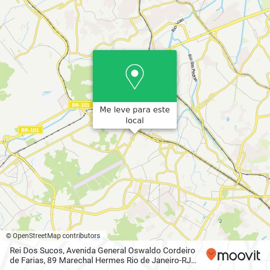 Rei Dos Sucos, Avenida General Oswaldo Cordeiro de Farias, 89 Marechal Hermes Rio de Janeiro-RJ 21610-480 mapa