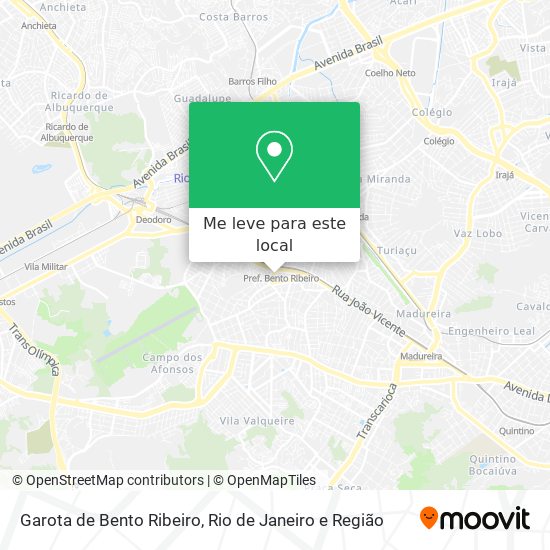 Garota de Bento Ribeiro mapa