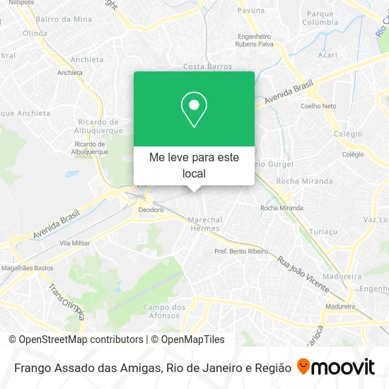 Frango Assado das Amigas mapa