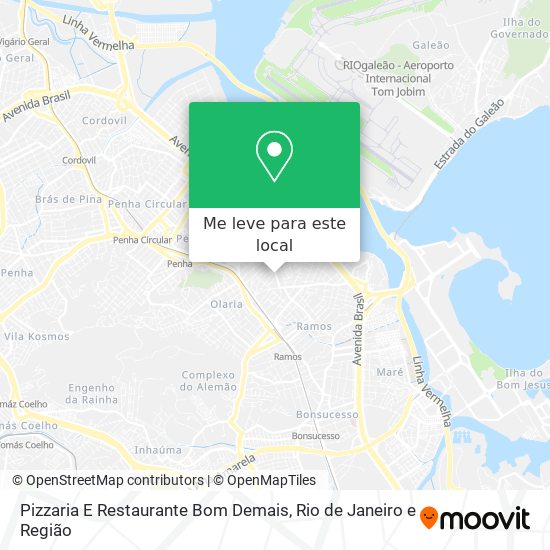 Pizzaria E Restaurante Bom Demais mapa