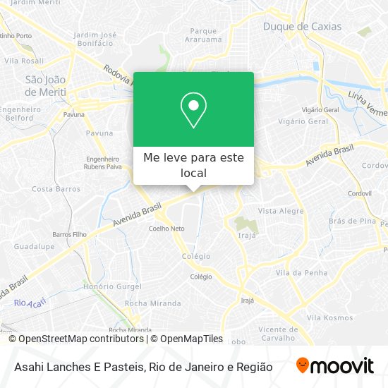 Asahi Lanches E Pasteis mapa