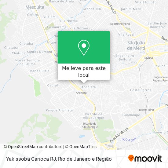 Yakissoba Carioca RJ mapa