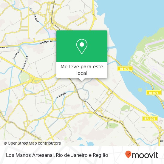 Los Manos Artesanal, Rua Otinga Cordovil Rio de Janeiro-RJ 21012-130 mapa