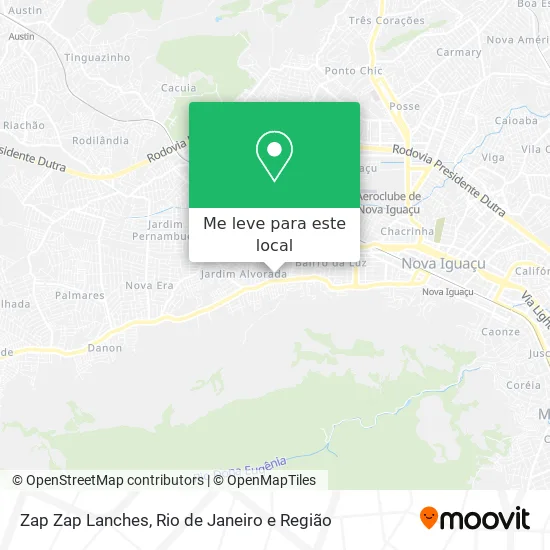Zap Zap Lanches mapa