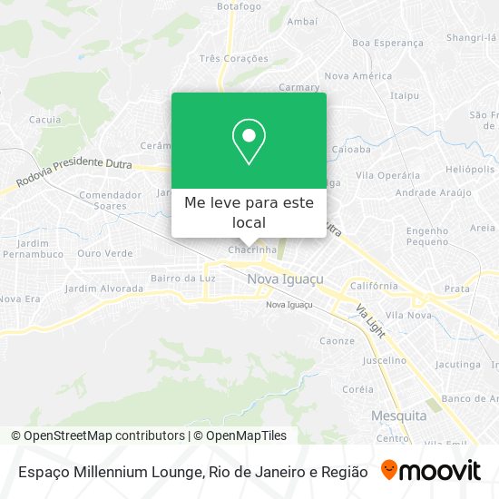Espaço Millennium Lounge mapa