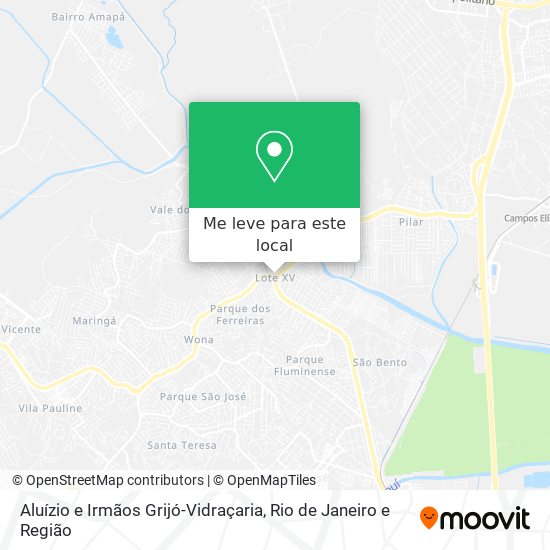 Aluízio e Irmãos Grijó-Vidraçaria mapa