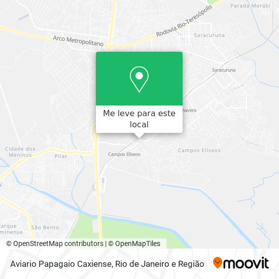 Aviario Papagaio Caxiense mapa