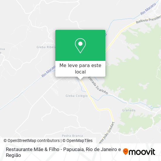 Restaurante Mãe & Filho - Papucaia mapa