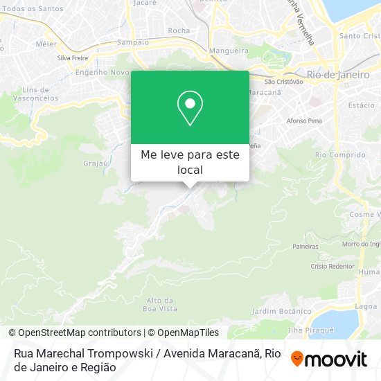 Rua Marechal Trompowski / Avenida Maracanã mapa