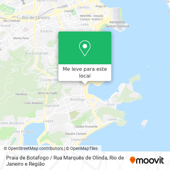 Praia de Botafogo / Rua Marquês de Olinda mapa