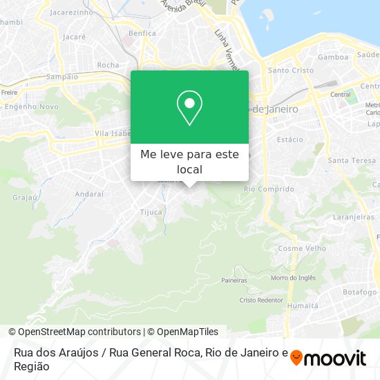 Rua dos Araújos / Rua General Roca mapa