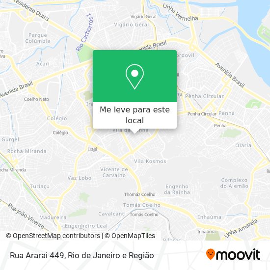 Rua Ararai 449 mapa
