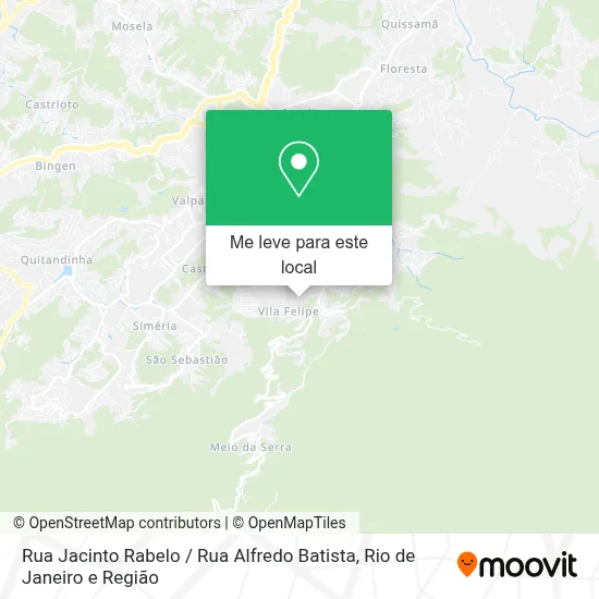 Rua Jacinto Rabelo / Rua Alfredo Batista mapa