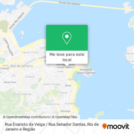 Rua Evaristo da Veiga / Rua Senador Dantas mapa