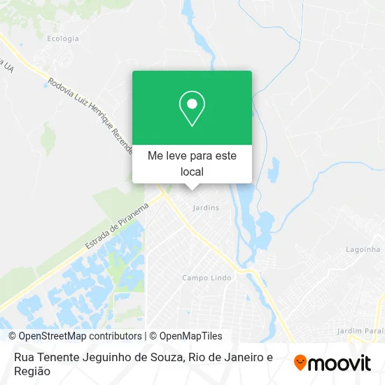 Rua Tenente Jeguinho de Souza mapa