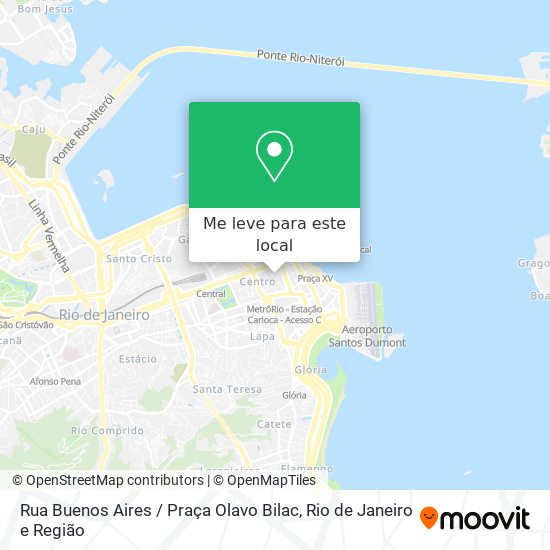 Rua Buenos Aires / Praça Olavo Bilac mapa