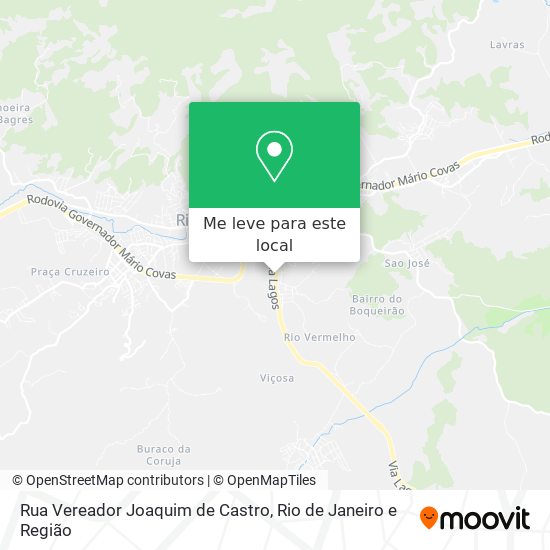 Rua Vereador Joaquim de Castro mapa